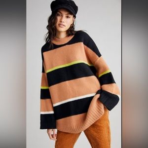 Free people Peaches Stripe Tunic in onyx camel combo